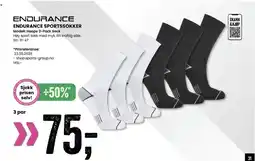 Sport Outlet ENDURANCE SPORTSSOKKER Modell: Hoope 3-Pack Sock tilbud