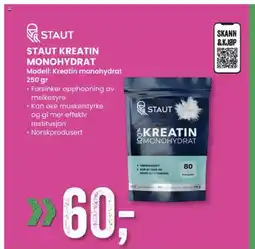 Sport Outlet STAUT KREATIN MONOHYDRAT tilbud