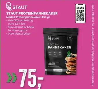 Sport Outlet STAUT PROTEINPANNEKAKER tilbud