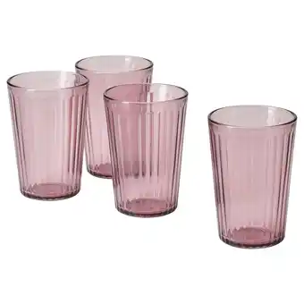 IKEA Brokrocka Glass, grårosa, 31 cl tilbud