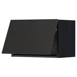 IKEA Metod Overskap horisontalt, svart/nickebo matt antrasitt, 60x40 cm tilbud
