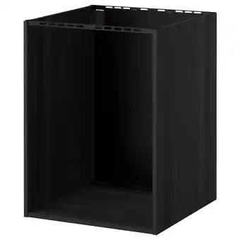 IKEA Metod Benkeskap for innbyggingsovn/-kum, tremønstret svart, 60x60x80 cm tilbud