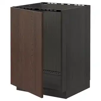 IKEA Metod Benkeskap for oppvaskkum, svart/sinarp brun, 60x60 cm tilbud