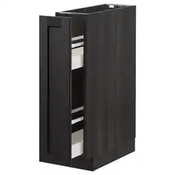 IKEA Metod Benkeskap m utrb innr, svart/lerhyttan svartbeiset, 20x60 cm tilbud