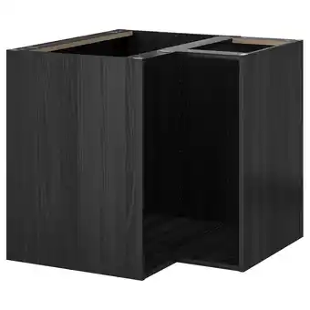 IKEA Metod Benkehjørneskapstamme, tremønstret svart, 88x60x80 cm tilbud