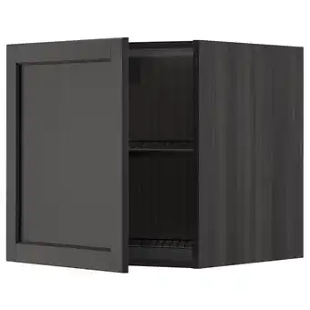 IKEA Metod Overskap f kjøleskap/fryser, svart/lerhyttan svartbeiset, 60x60 cm tilbud