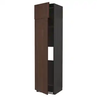 IKEA Metod Høyskap f kjøleskap/fryser 2 dører, svart/sinarp brun, 60x60x240 cm tilbud