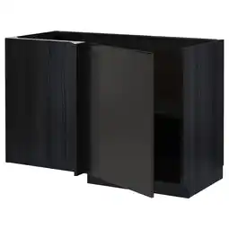 IKEA Metod Benkehjørneskap med hylle, svart/upplöv matt antrasitt, 128x68 cm tilbud