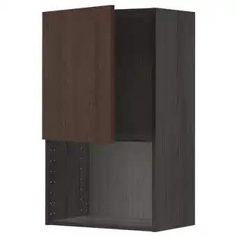 IKEA Metod Overskap for mikrobølgeovn, svart/sinarp brun, 60x100 cm tilbud