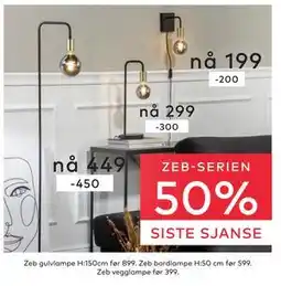 Skeidar Zeb gulvlampe tilbud