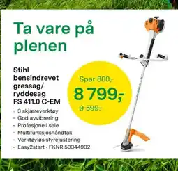 Felleskjøpet Stihl bensindrevet gressag/ ryddesag FS 411.0 C-EM tilbud