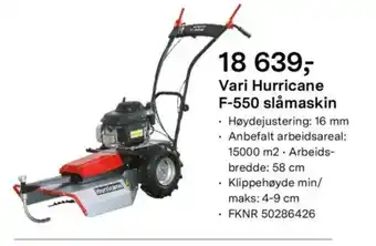 Felleskjøpet Vari Hurricane F-550 slåmaskin tilbud