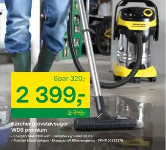 Felleskjøpet Kärcher grovstøvsuger WD6 premium tilbud