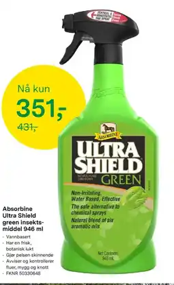 Felleskjøpet Absorbine Ultra Shield green insekts- middel tilbud
