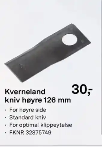 Felleskjøpet Kverneland kniv høyre tilbud