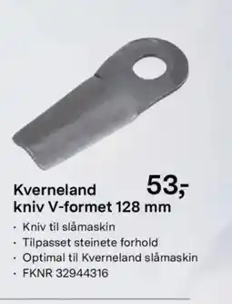 Felleskjøpet Kverneland kniv V-formet tilbud