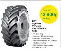 Felleskjøpet BKT Agrimax V-Flecto VF520/60R28 149D tilbud