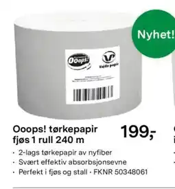Felleskjøpet Ooops! tørkepapir fjøs 1 rull tilbud