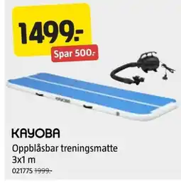 Jula KAYOBA Oppblåsbar treningsmatte tilbud