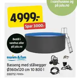 Jula Basseng med stålvegger tilbud