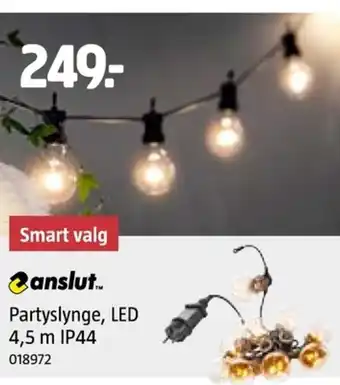 Jula anslut. Partyslynge, LED IP44 tilbud
