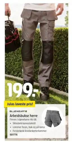 Jula Arbeidsbukse herre tilbud