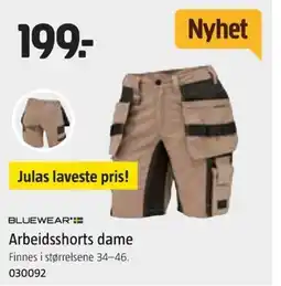 Jula Arbeidsshorts dame tilbud