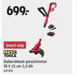 Jula MEEC TOOLS Batteridrevet gresstrimmer tilbud