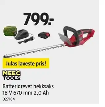 Jula MEEC TOOLS Batteridrevet hekksaks tilbud
