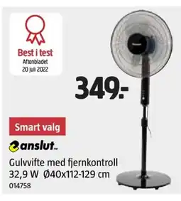 Jula Gulvvifte med fjernkontroll tilbud