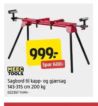 Jula MEEC TOOLS Sagbord til kapp- og gjærsag tilbud