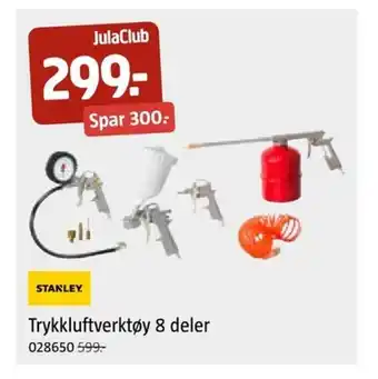 Jula Trykkluftverktøy 8 deler tilbud