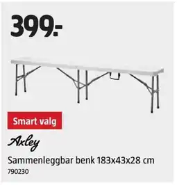 Jula Axley Sammenleggbar benk tilbud