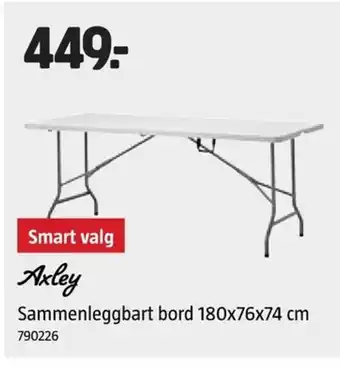 Jula Axley Sammenleggbart bord tilbud