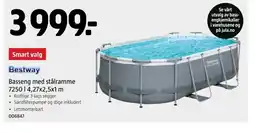 Jula Bestway Basseng med stålramme tilbud