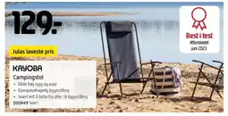 Jula KAYOBA Campingstol tilbud