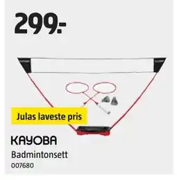 Jula KAYOBA Badmintonsett tilbud