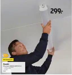 Jula LED-armatur 5000 Im 44 W 123 cm tilbud