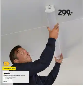 Jula LED-armatur 5000 Im 44 W 123 cm tilbud