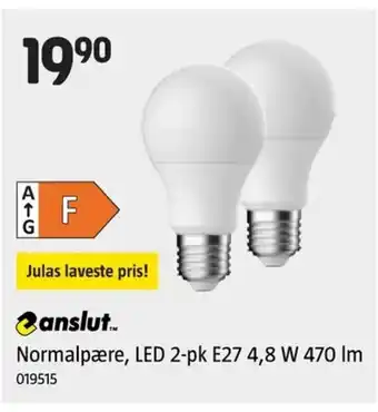 Jula Normalpære, LED 2-pk E27 4,8 W 470 Im tilbud
