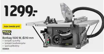 Jula MEEC TOOLS Bordsag 1500 W tilbud