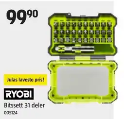 Jula RYOBI Bitssett 31 deler tilbud
