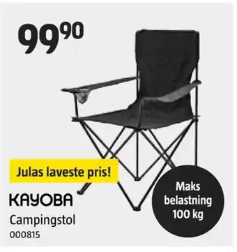 Jula KAYOBA Campingstol tilbud