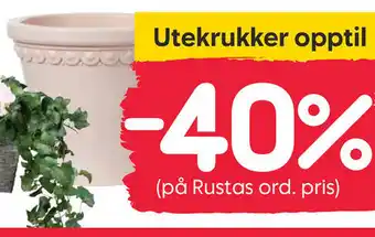 Rusta Utekrukker tilbud