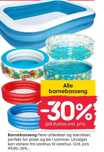 Rusta Barnebasseng tilbud