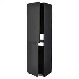 IKEA Metod Høyskap for kjøleskap/fryser, svart/nickebo matt antrasitt, 60x60x220 cm tilbud