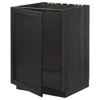 IKEA Metod Benkeskap for oppvaskkum, svart/lerhyttan svartbeiset, 60x60 cm tilbud