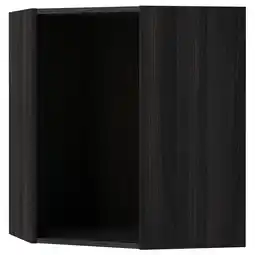 IKEA Metod Stamme til vegghjørneskap, tremønstret svart, 68x68x80 cm tilbud
