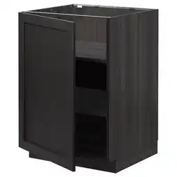 IKEA Metod Benkeskap med hylleplater, svart/lerhyttan svartbeiset, 60x60 cm tilbud