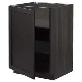 IKEA Metod Benkeskap med hylleplater, svart/lerhyttan svartbeiset, 60x60 cm tilbud